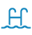 Swimming Pool Ladder Icon for Aquatic Centers and Pools