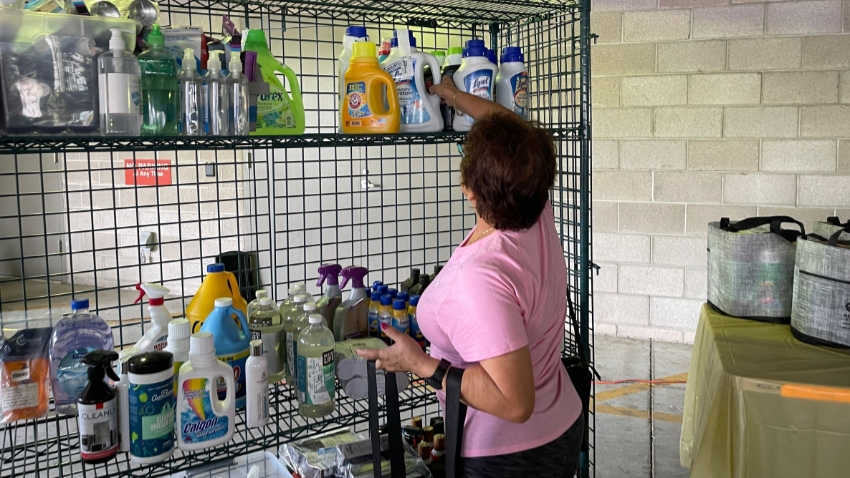 senior woman restock household items senior woman restock household items