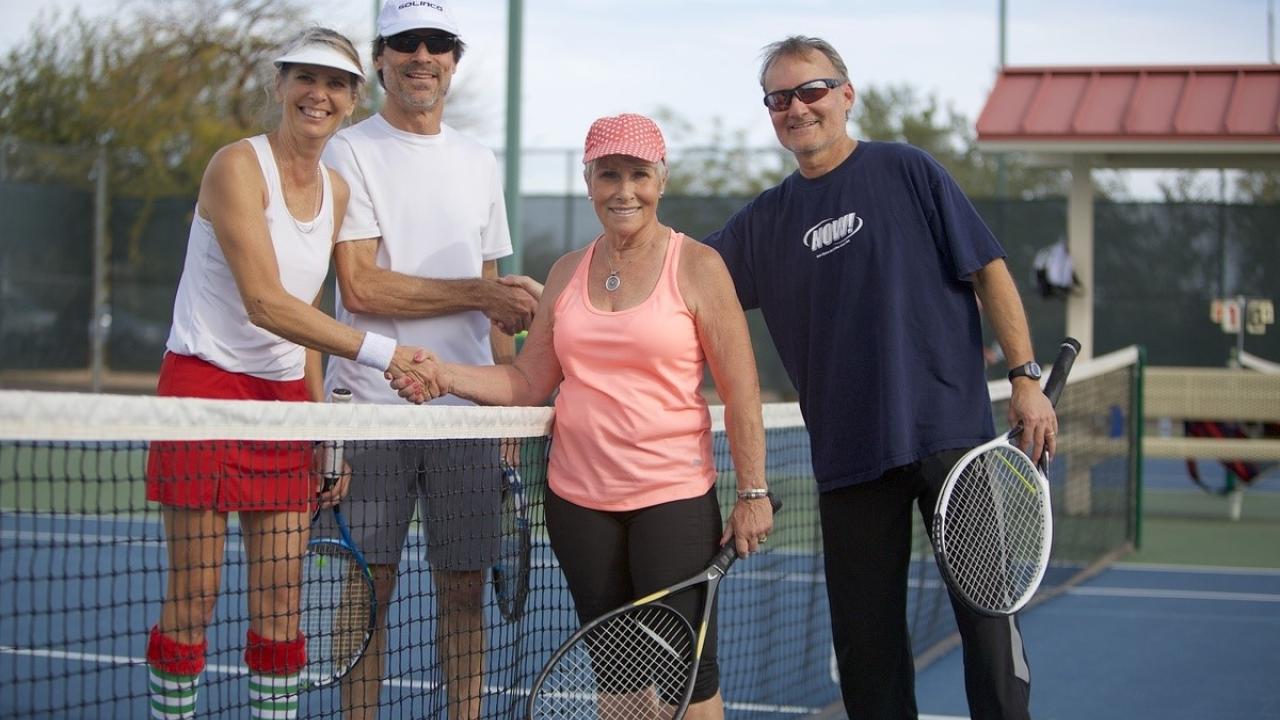 group of tennis players