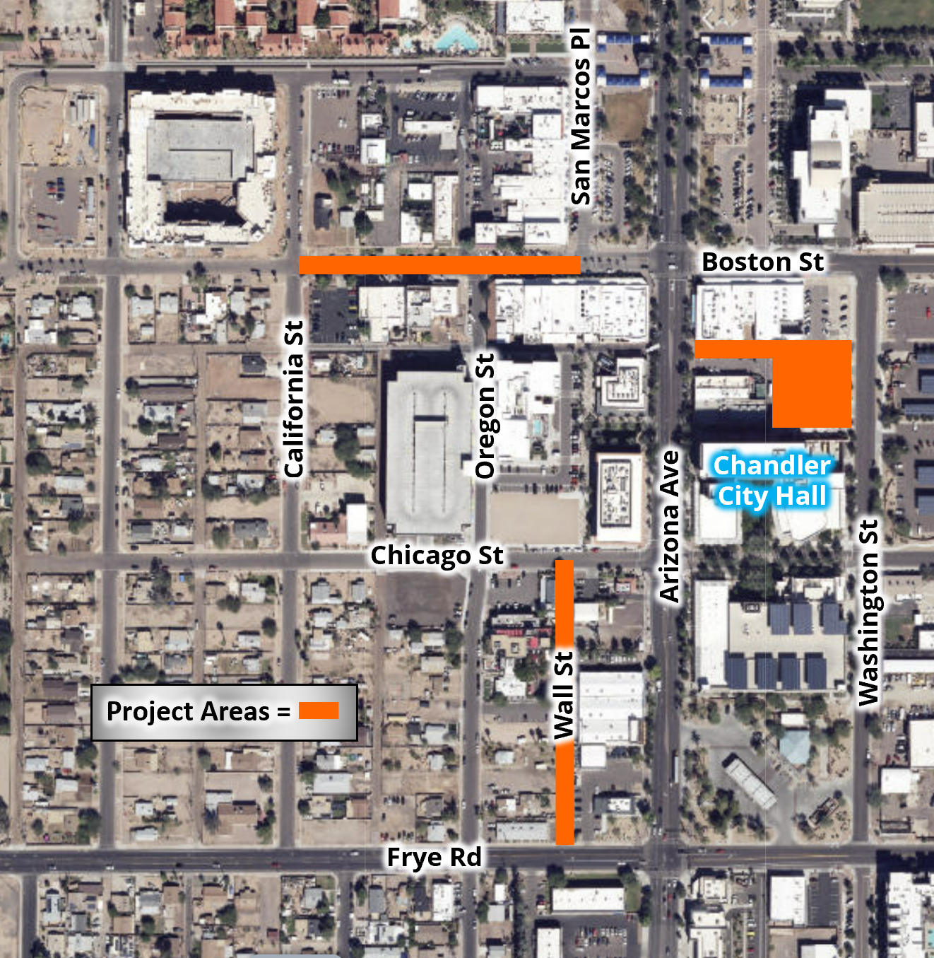 Downtown Chandler Improvement Project Map