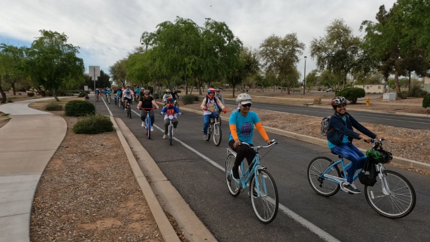 Family Bike Ride: On the Road