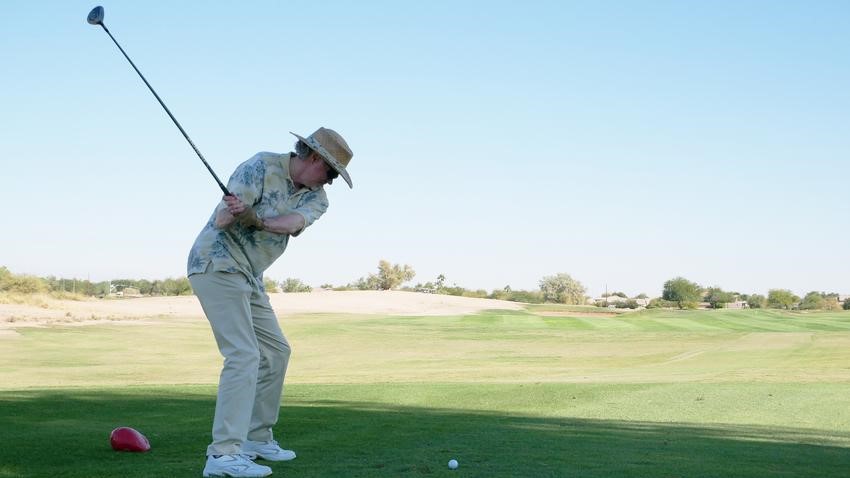 golf challenge golfer hitting the ball