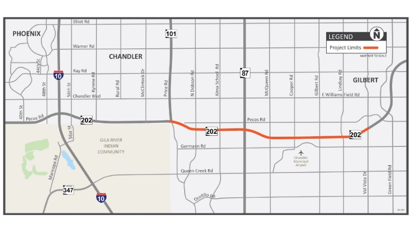 Loop 202 Closure Map