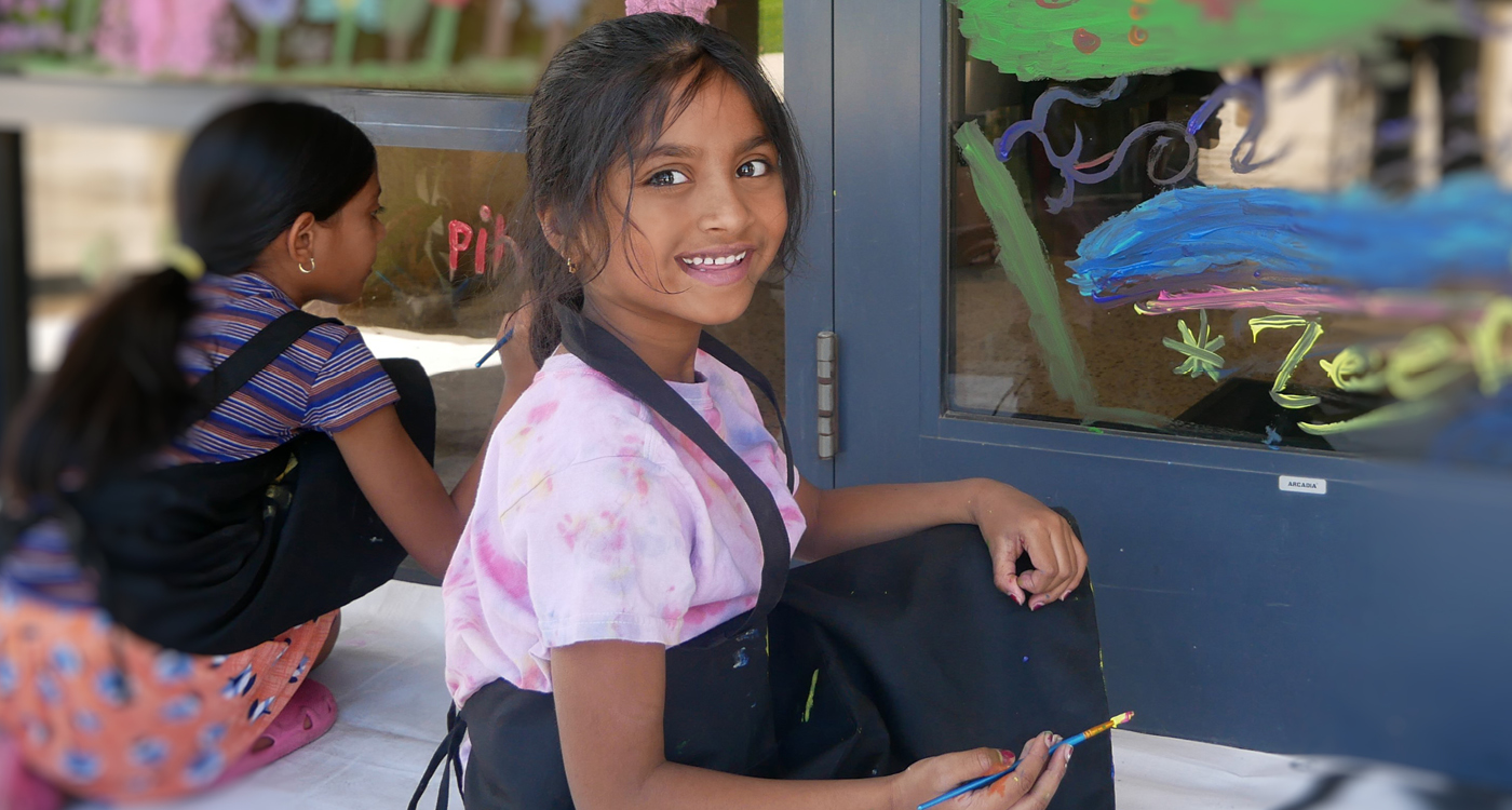 young girl at a recreation event