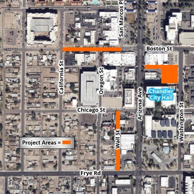 Downtown Chandler Improvement Map