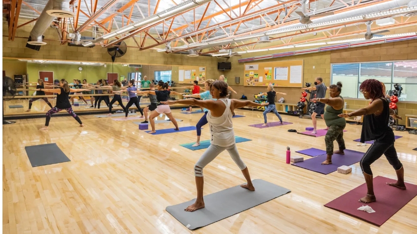 group yoga class