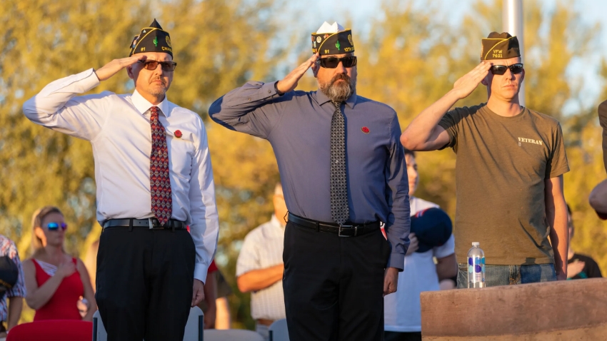 Veterans salute at field of honor