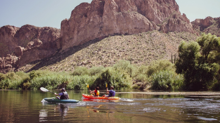 Kayakers on the Salt River