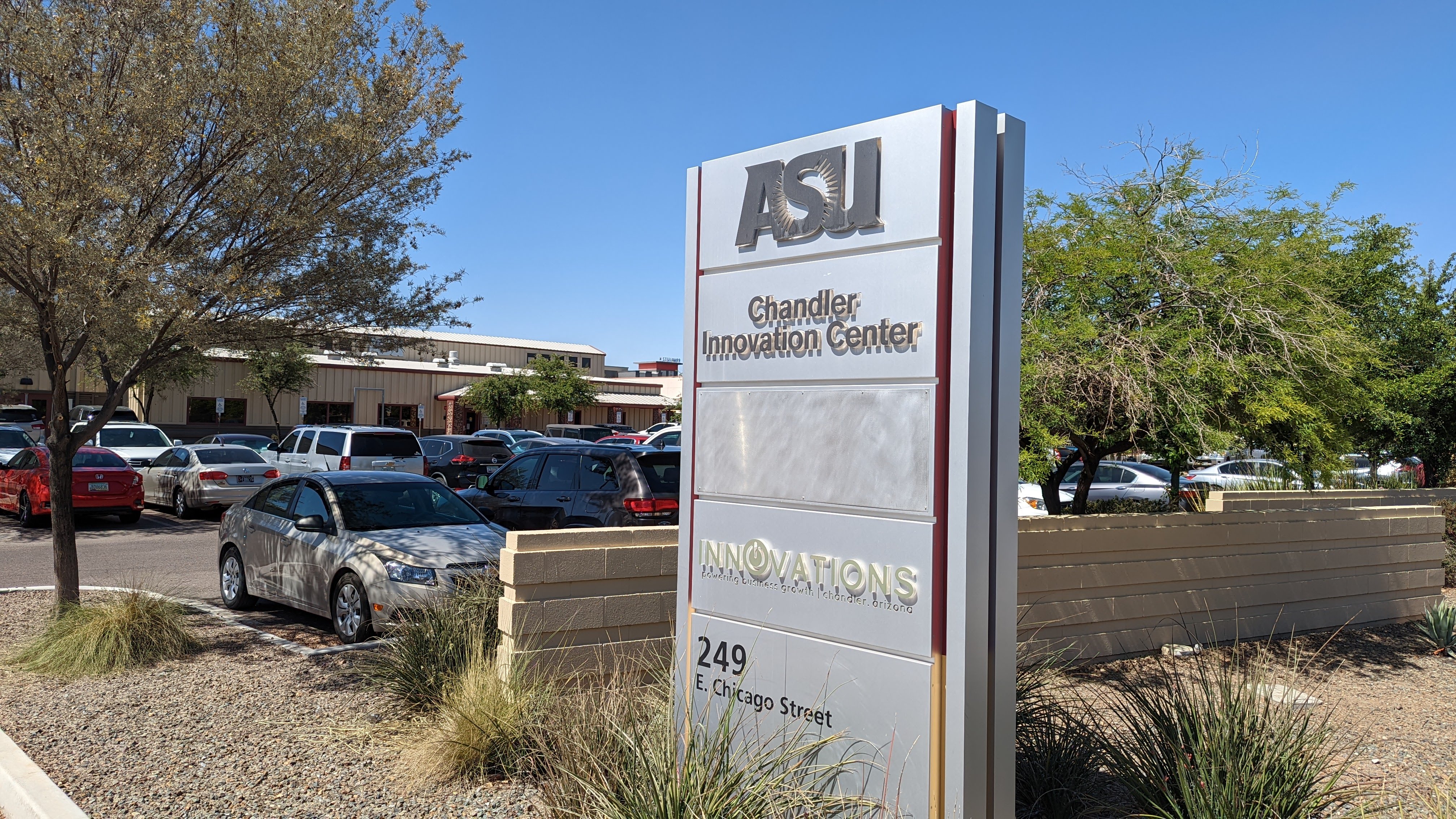 ASU Chandler Innovation Center Building Sign