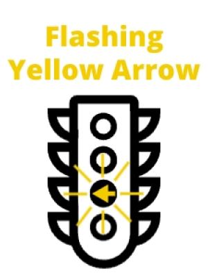 flashing yellow arrow