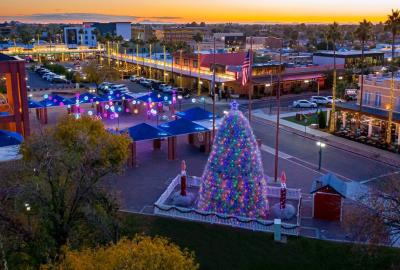 Holiday lights in downtown Chandler