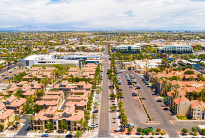 Aerial view of downtown Chandler