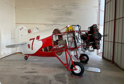 Red and White Gee Bee Plane built by Mac Transtrum