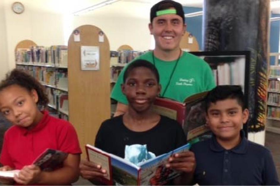 A group of kids that participated in the City's reading programs