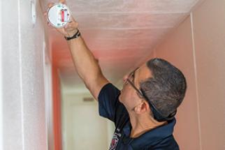 CFD checking a smoke alarm CFD checking a smoke alarm