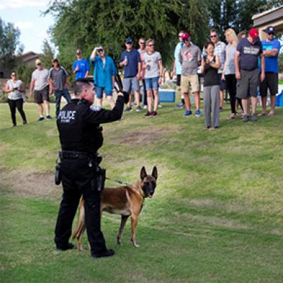 Chandler K-9 Unit at G.A.I.N. event