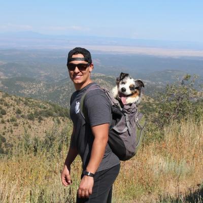 dog hiking