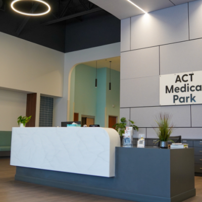 Front desk area of ACT Medical Park