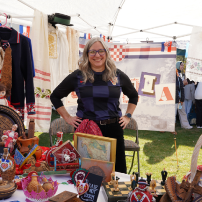 Exhibitor at last year's Multicultural Festival featuring Croatian culture