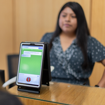 Instant language device on display