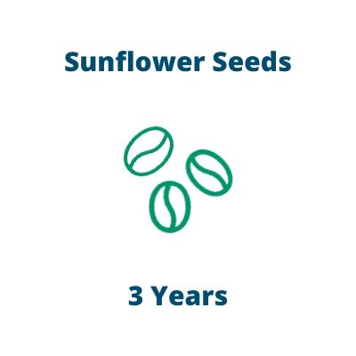 Sunflower Seeds: 3 Years