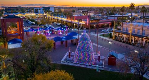 Holiday lights in downtown Chandler