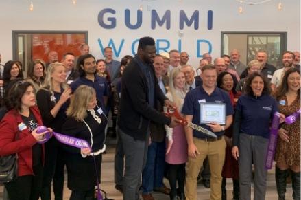 Ribbon-cutting event at Gummi World