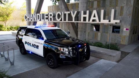 Chandler Police Vehicle at City Hall