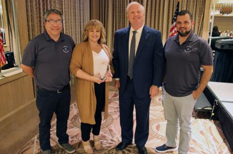 Chandler Municipal Court Administrator Ken Kung, Deputy Court Administrator Regan Tiller, Arizona Supreme Court Chief Justice Brutinel and Court Services Supervisor Jairo Garcia