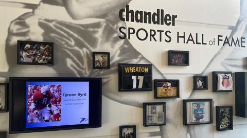 Chandler Sports Hall of Fame display