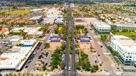 aerial of downtown chandler