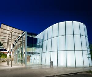 Exterior of Council Chambers (at night)