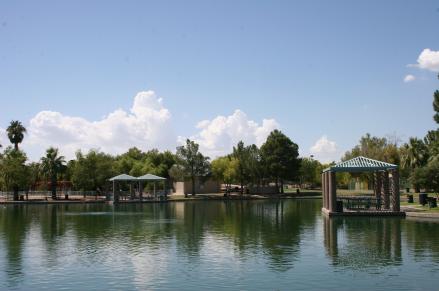 The lake at Desert Breeze Park