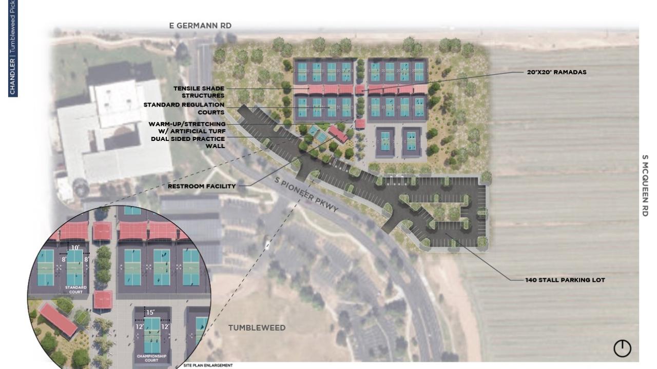 Tumbleweed Pickleball Court Rendering