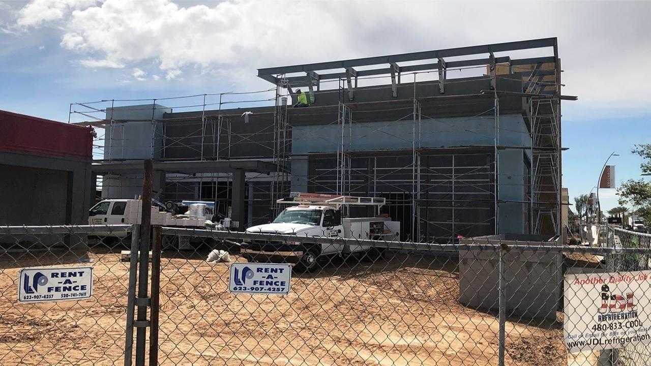 Downtown Chandler construction at AZ Ave. and Frye