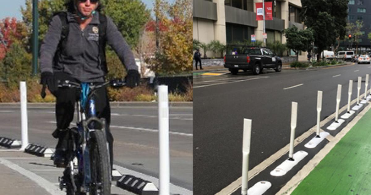 Protected bike lane hot sale